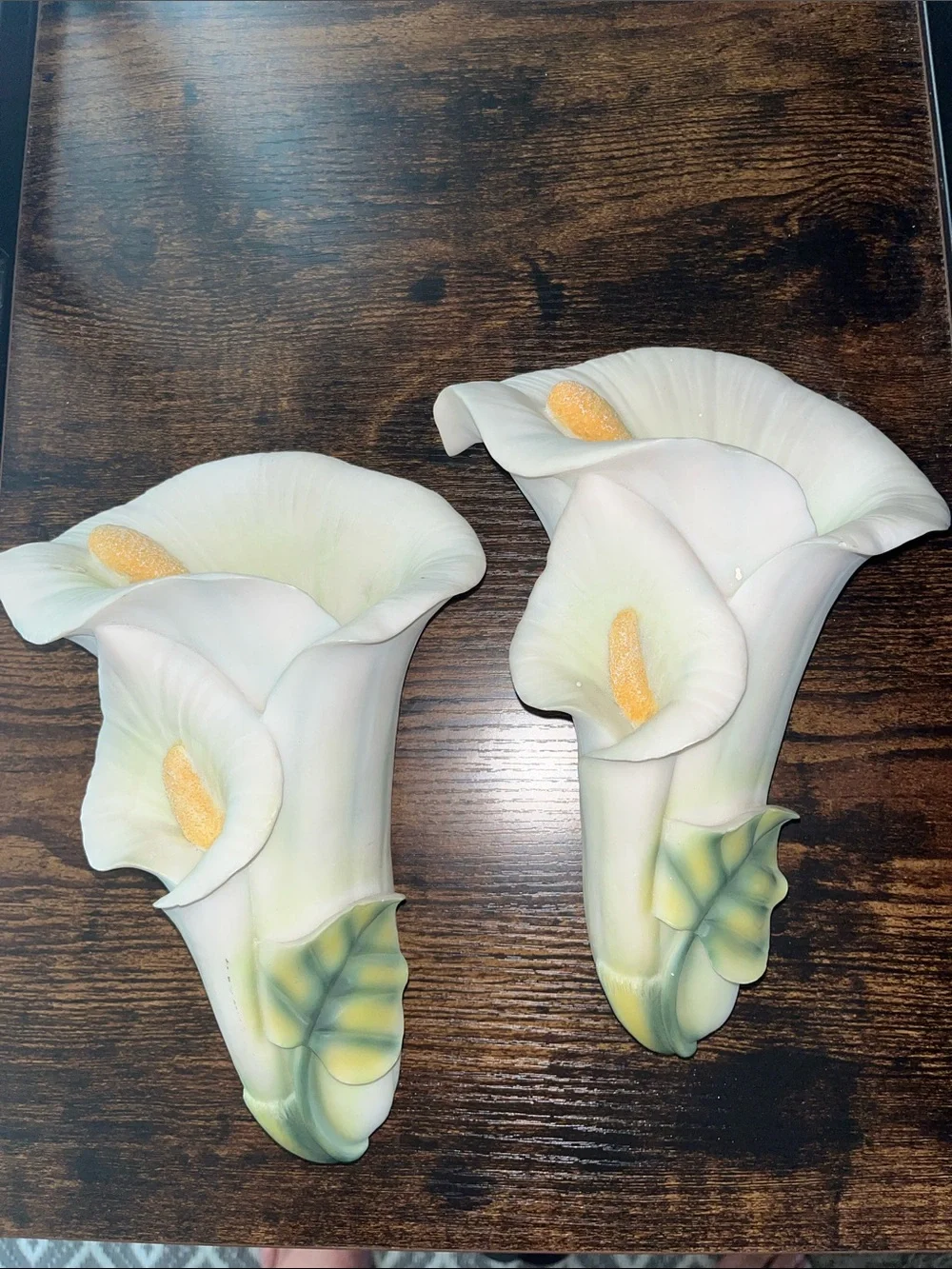 VINTAGE Ibis & Orchid: Calla Lily Wall Pocket Vase / Planters